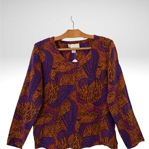 Spenser Jeremy Brown and Purple Blouse